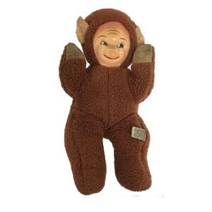 Vintage Rubber Face Monkey Plush, Gunderful Monkey by Gund